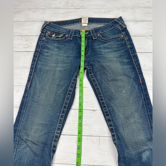 True Religion VTG USA Made Joey Low Rise Flare Jeans Size 28 - Picture 7 of 15